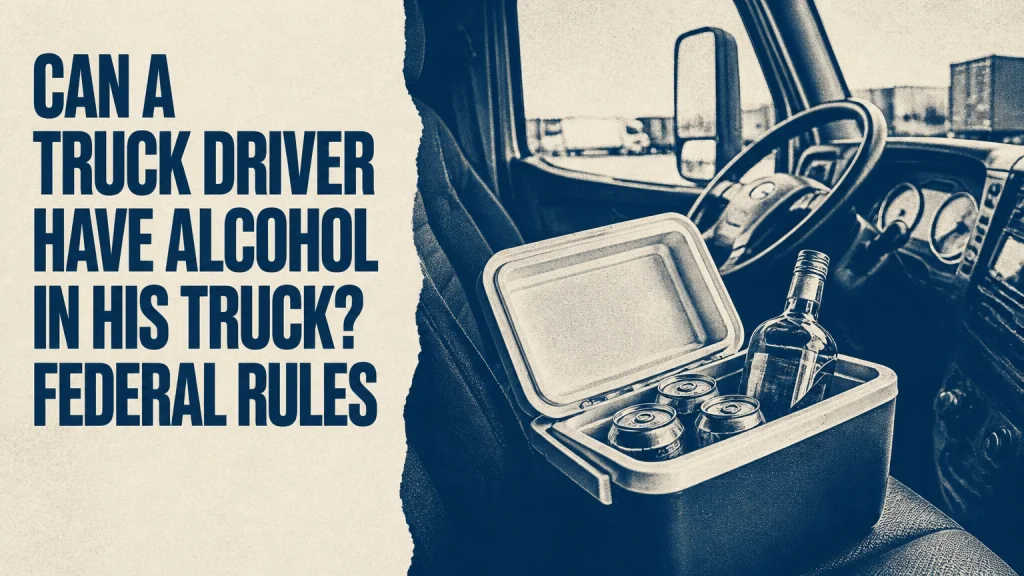 can a truck driver have alcohol in his truck