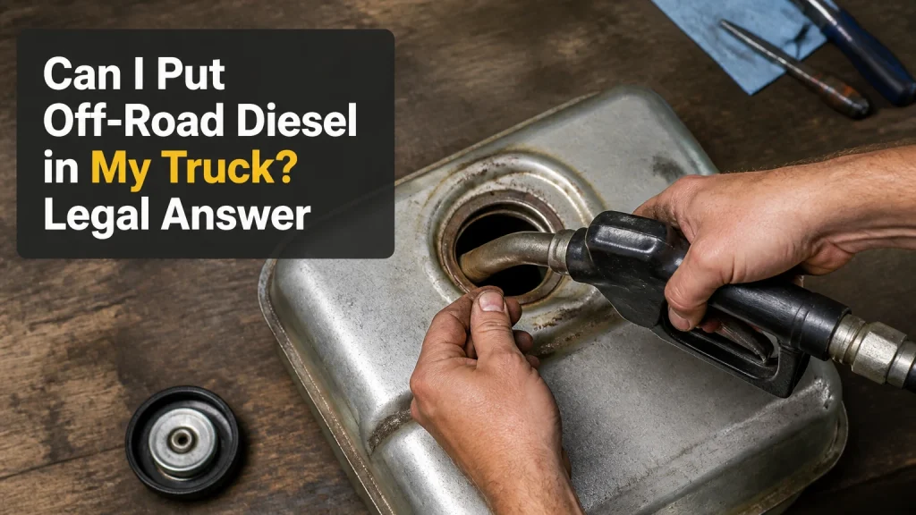 can i put off road diesel in my truck