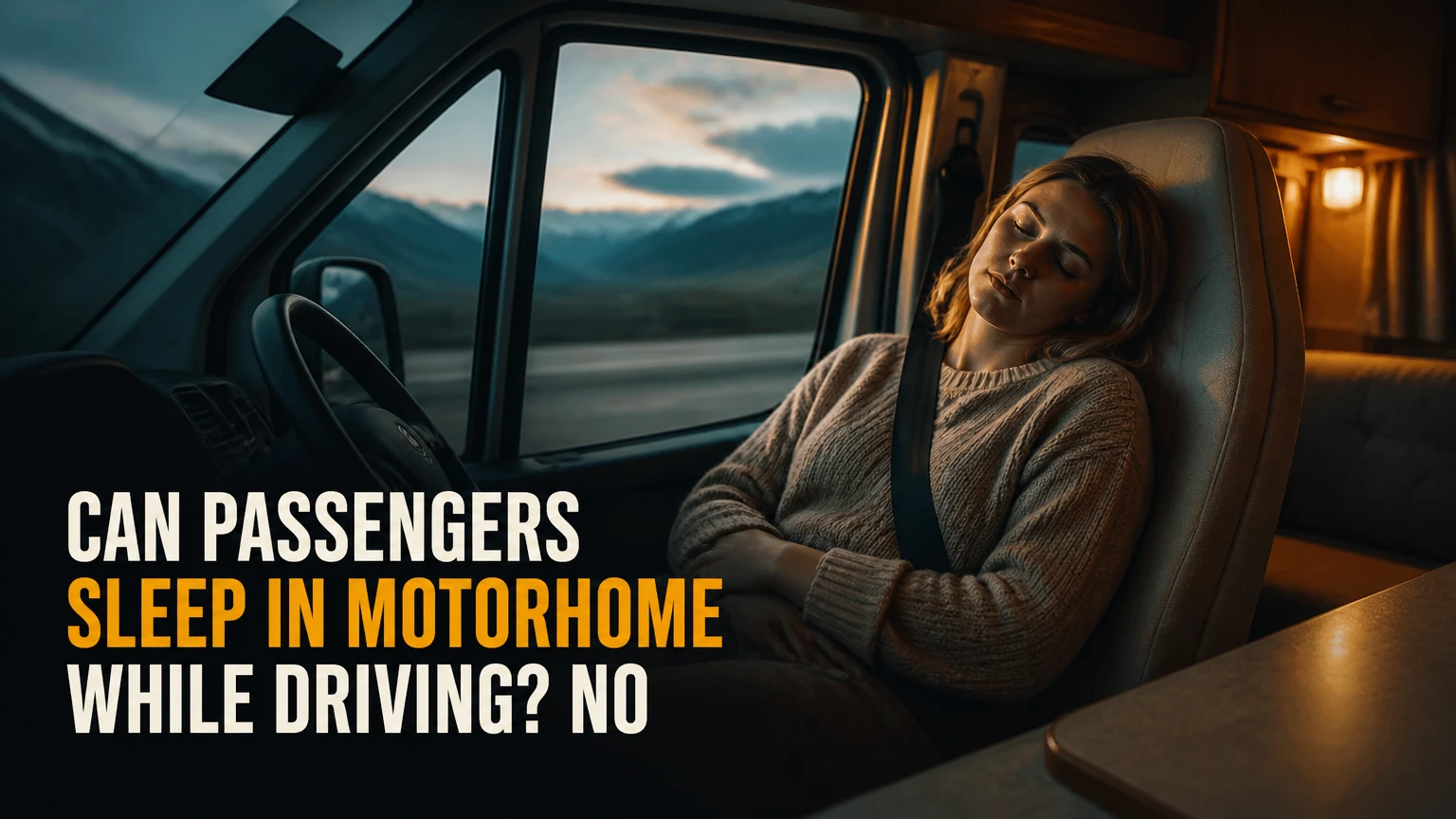 can passengers sleep in motorhome while driving