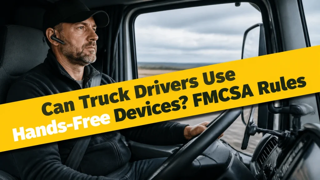 can truck drivers use hands free devices