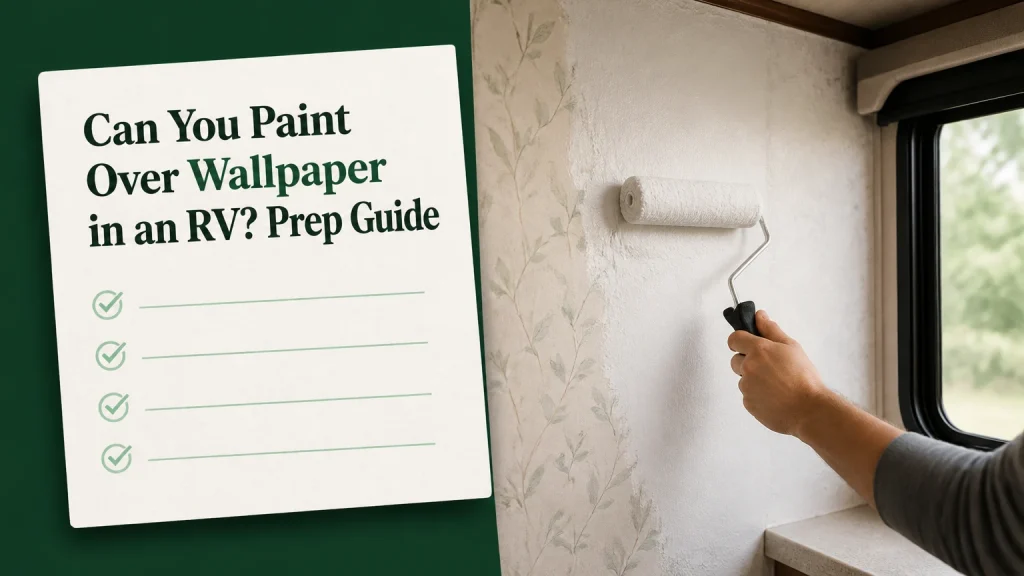 can you paint over wallpaper in an rv