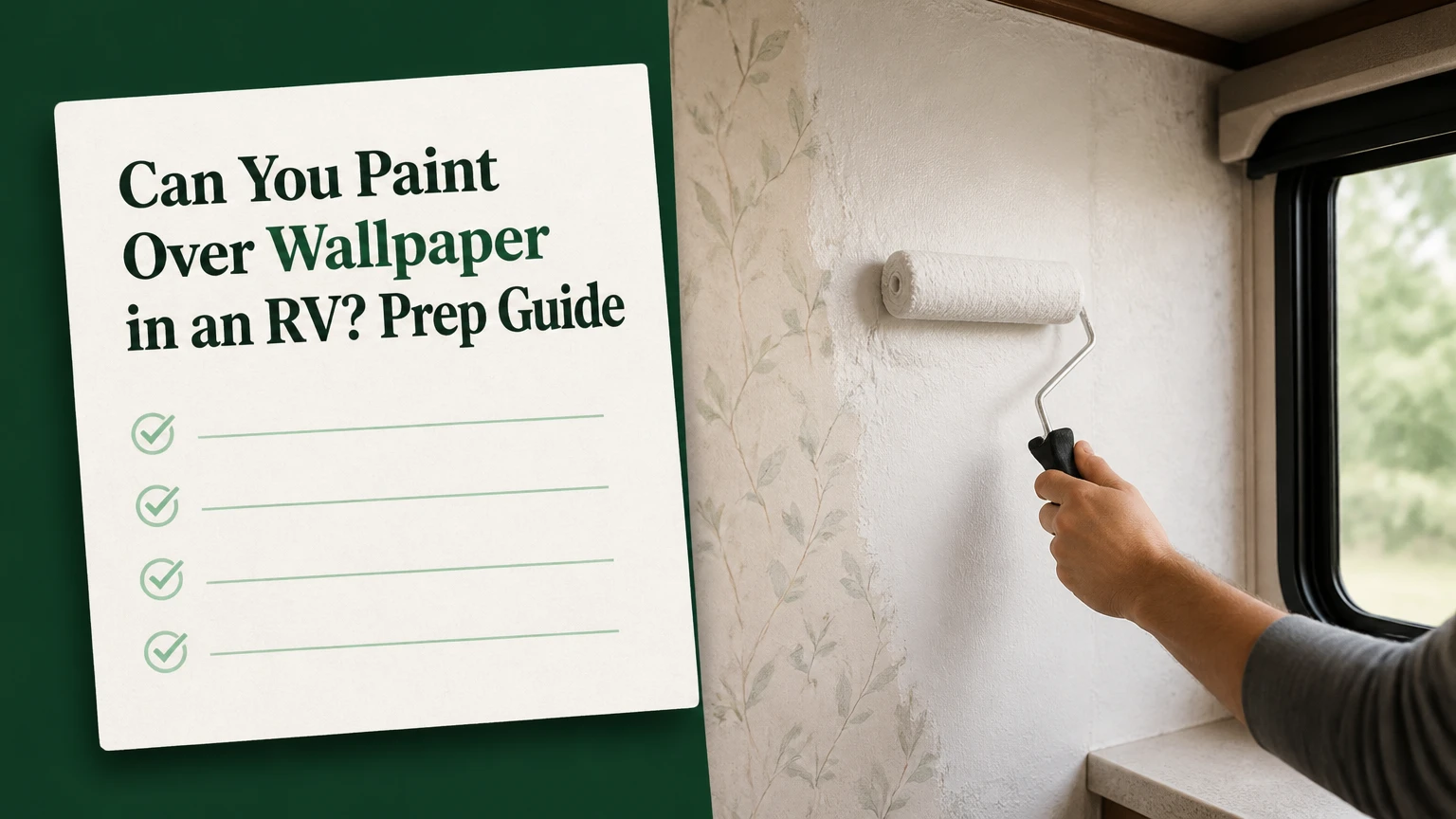 can you paint over wallpaper in an rv