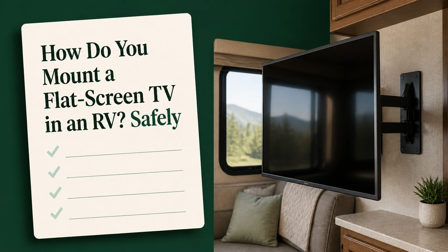 how do you mount a flat screen tv in an rv