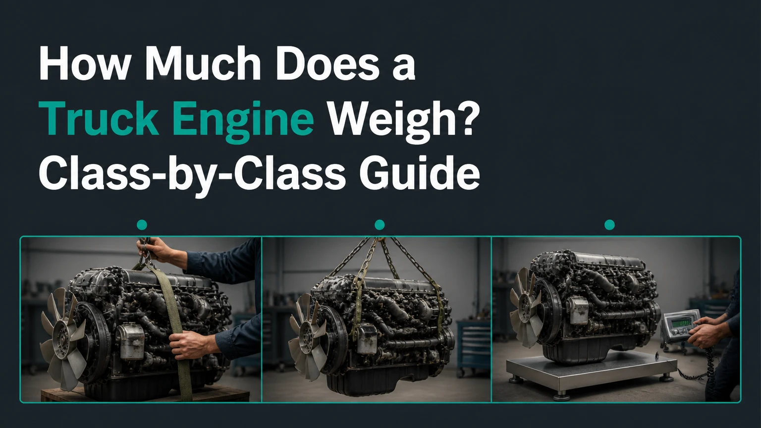 how much does a truck engine weigh