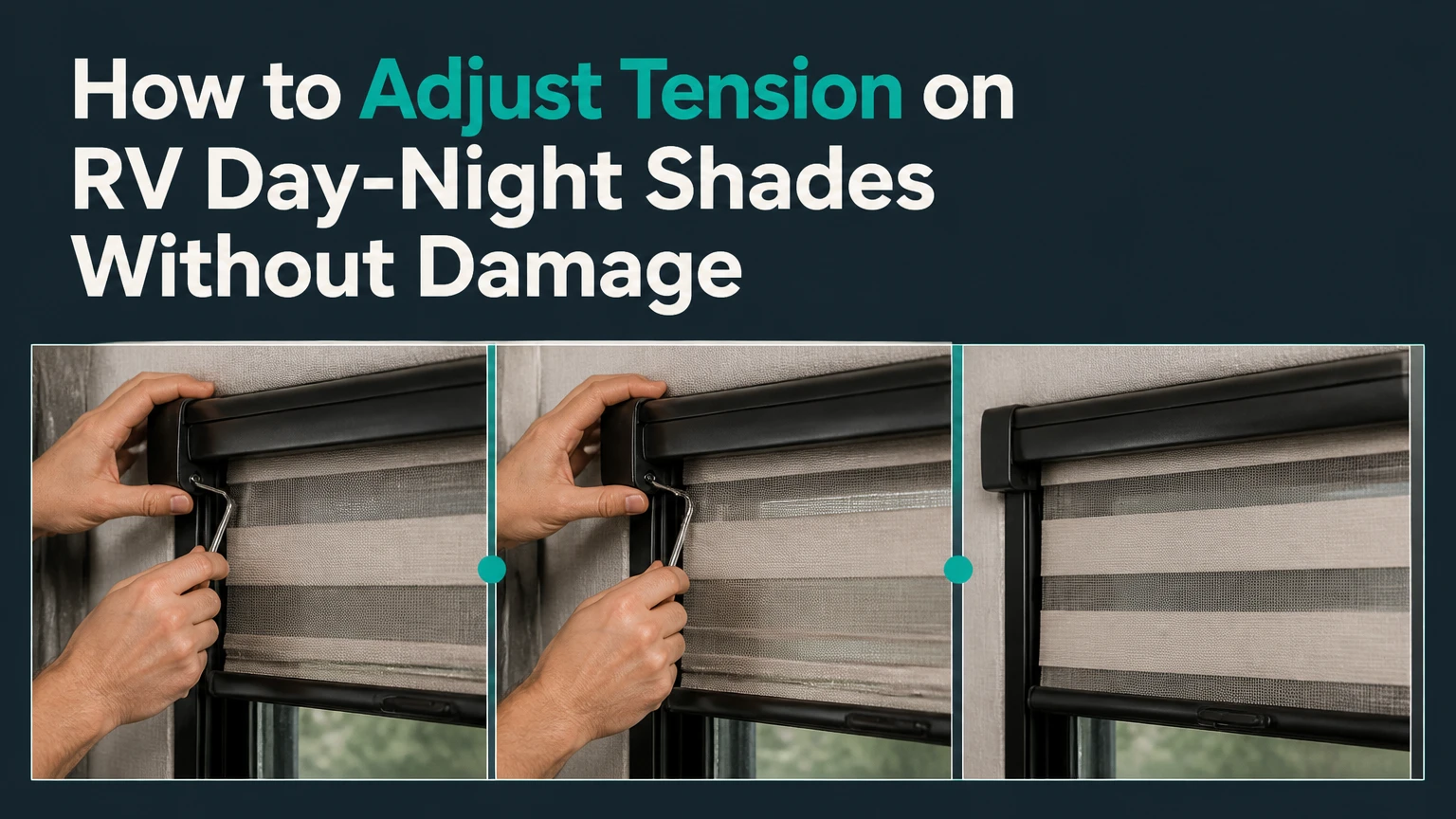 how to adjust tension on rv day night shades