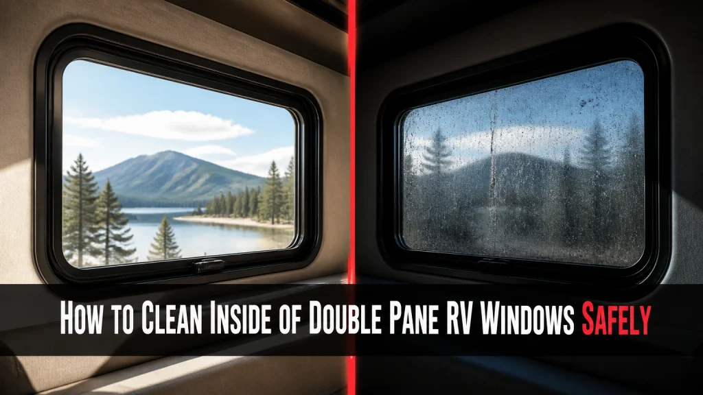 how to clean inside of double pane rv windows