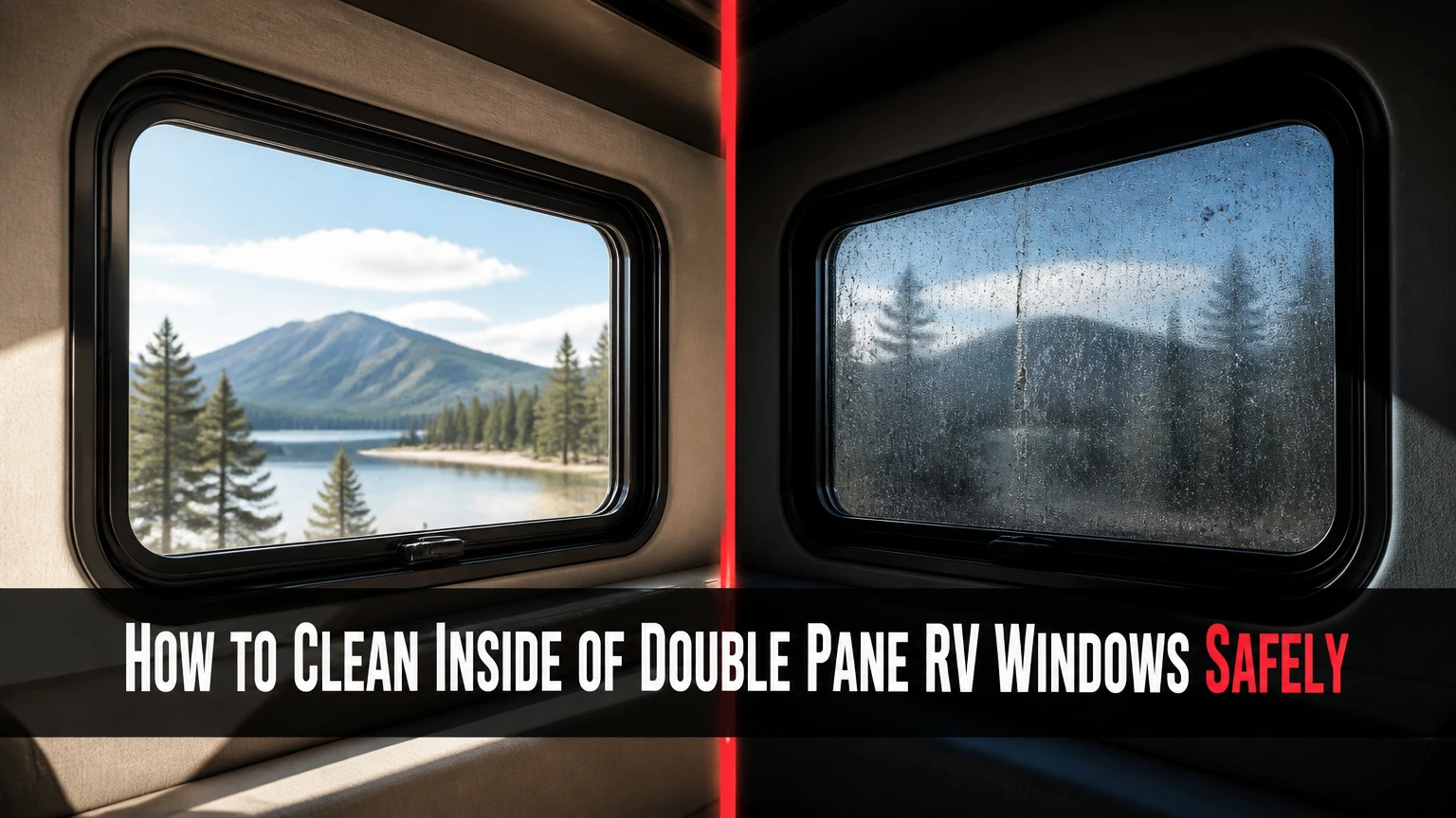 how to clean inside of double pane rv windows