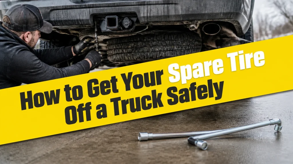 how to get your spare tire off a truck