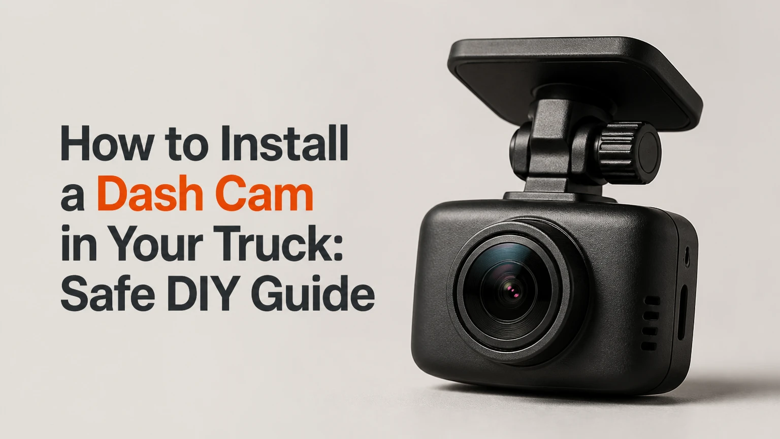 how to install a dash cam in your truck