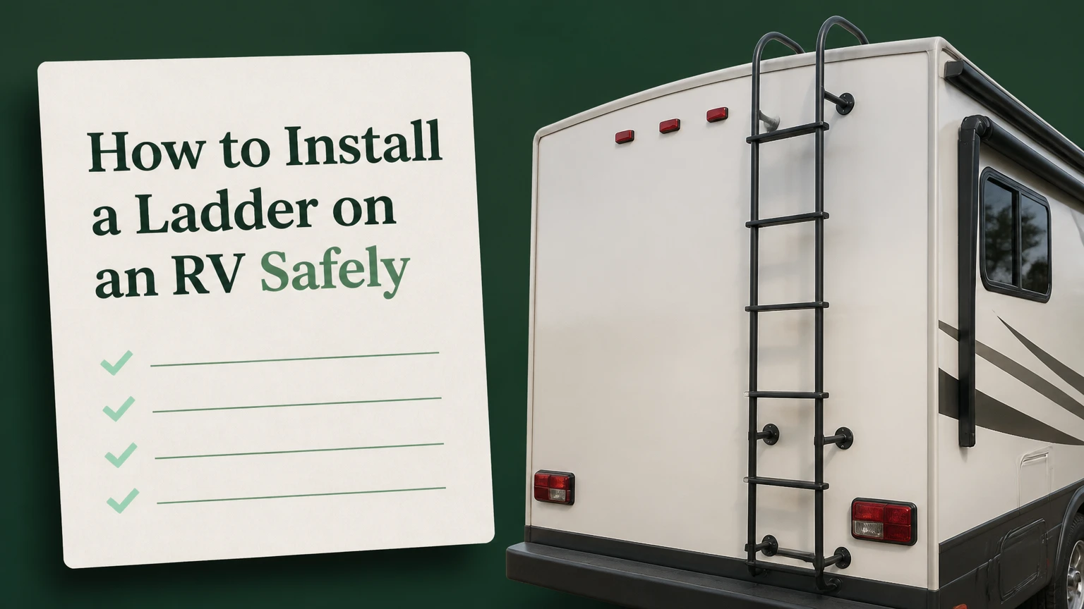 how to install a ladder on an rv