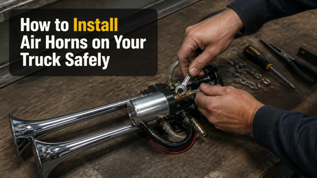 how to install air horns on your truck