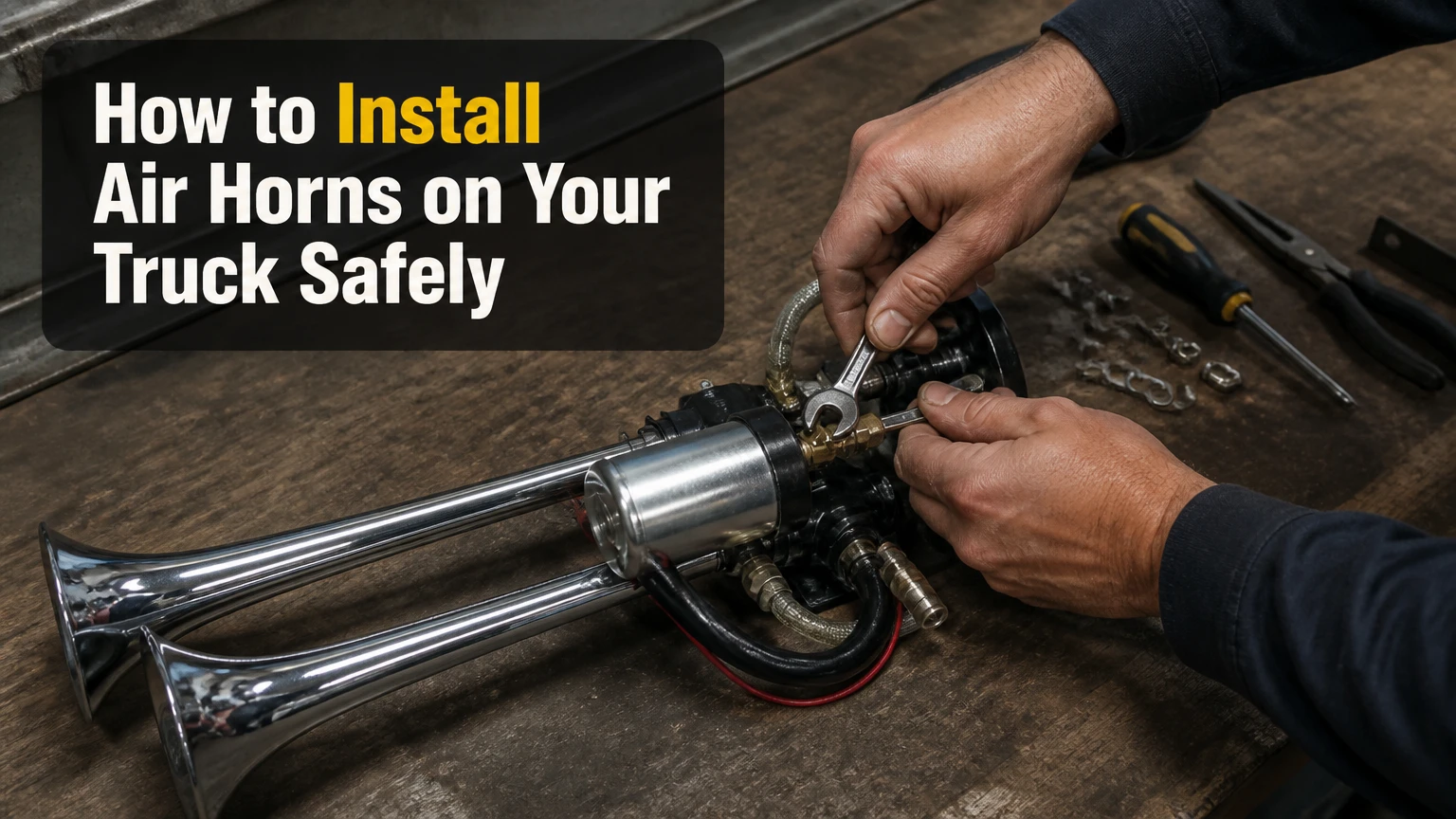 how to install air horns on your truck