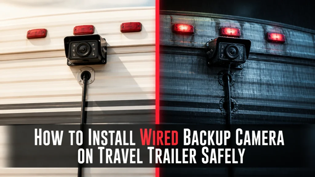 how to install wired backup camera on travel trailer