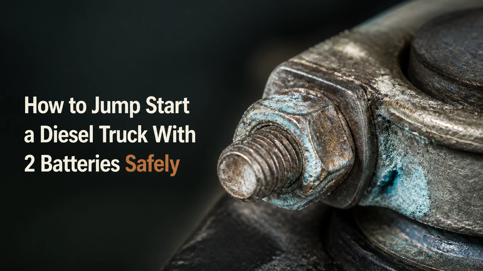 how to jump start a diesel truck with 2 batteries