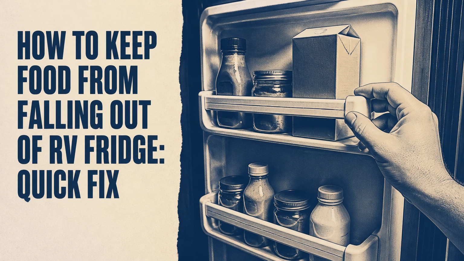 how to keep food from falling out of rv fridge