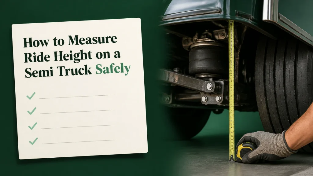 how to measure ride height on a semi truck
