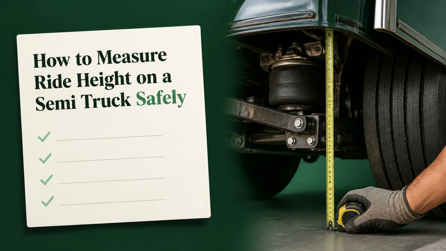 how to measure ride height on a semi truck