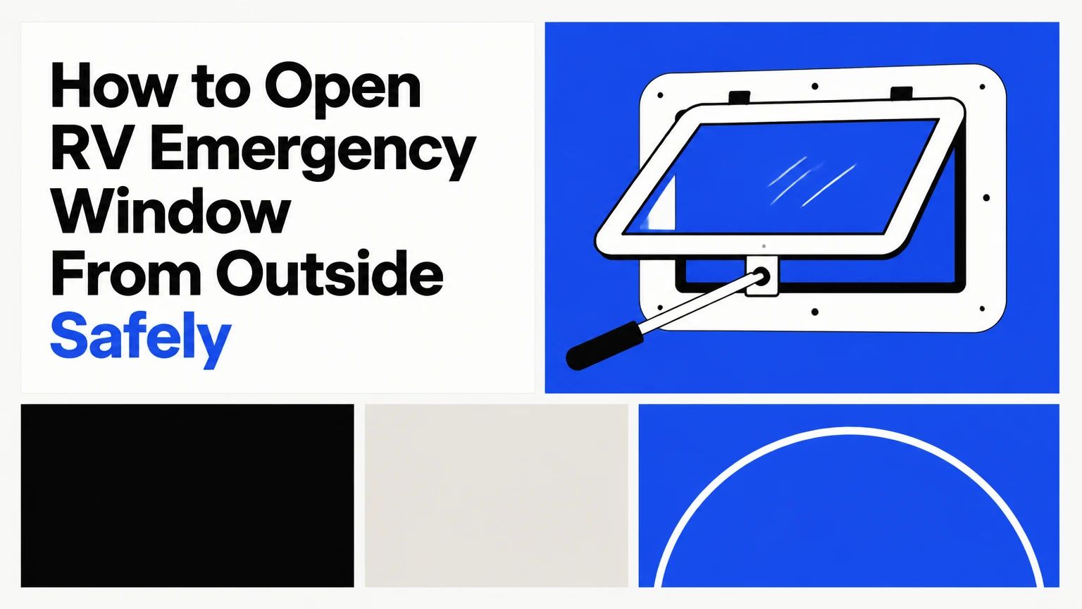 how to open rv emergency window from outside