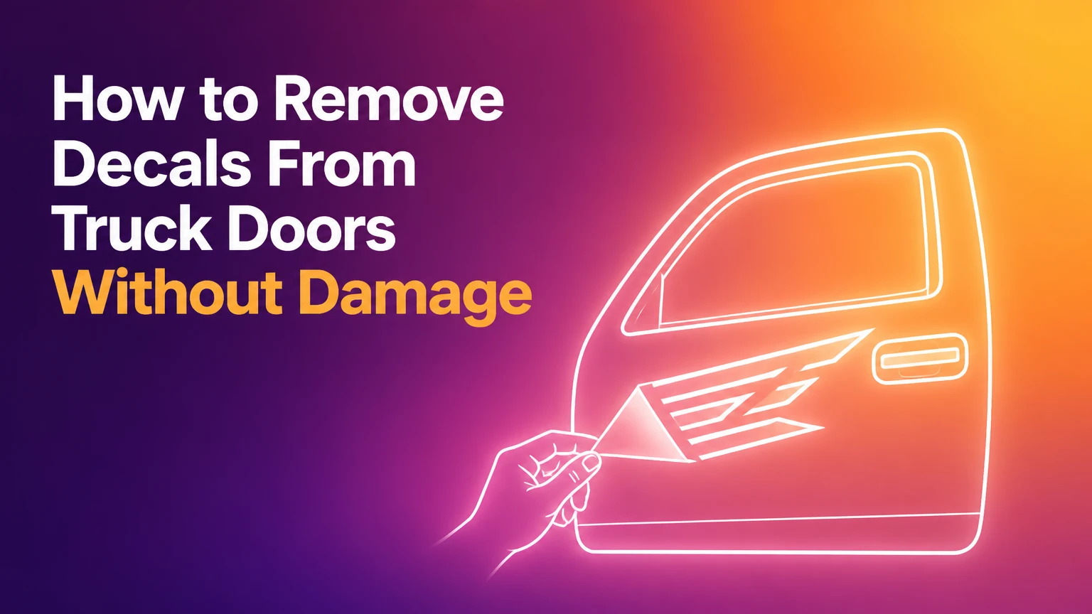 how to remove decals from truck doors