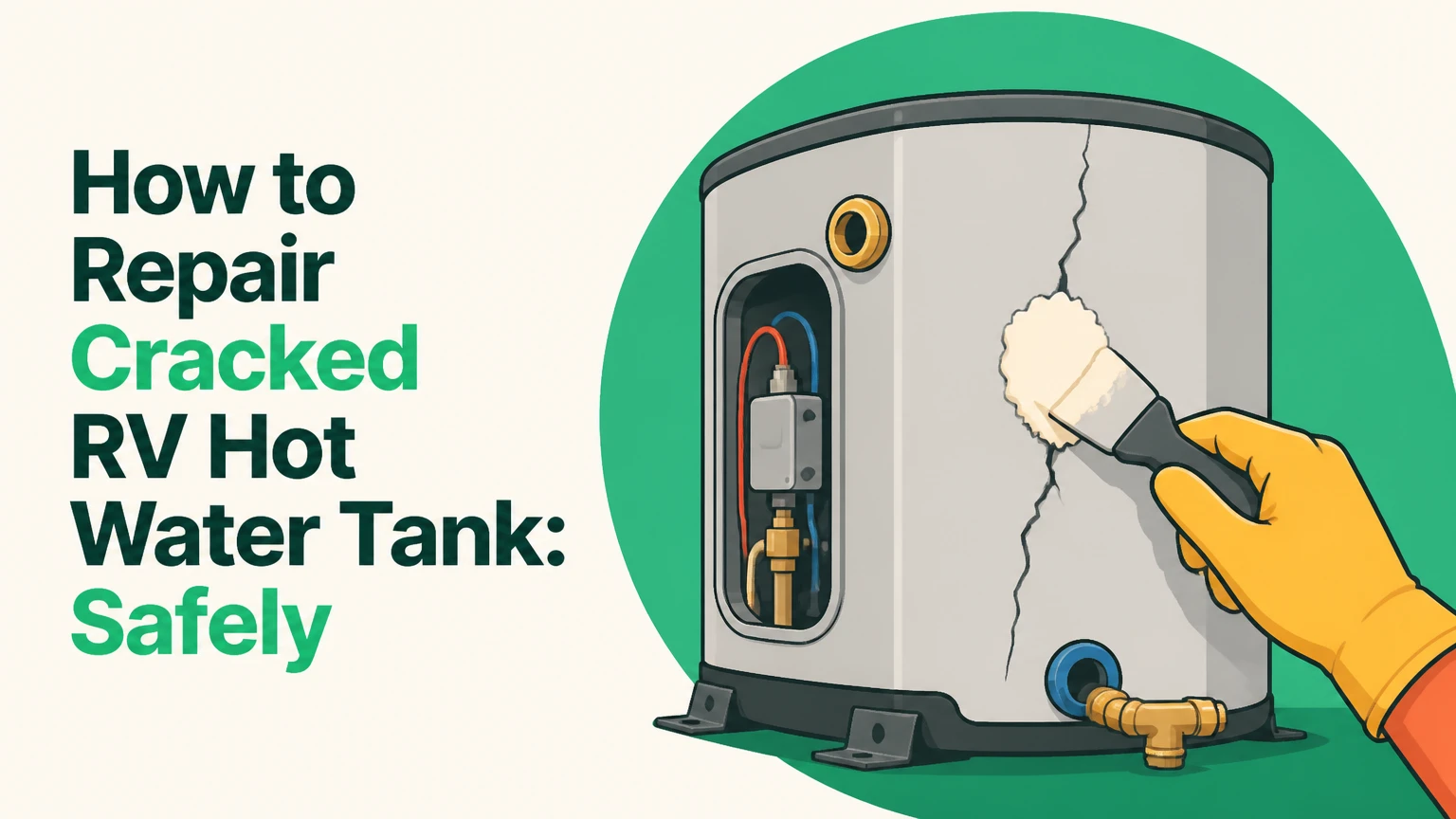 how to repair cracked rv hot water tank