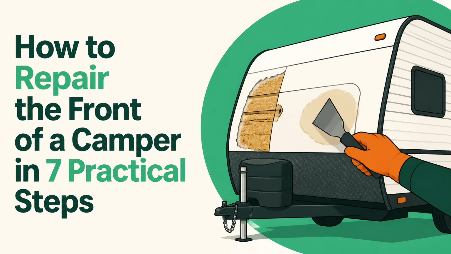 how to repair the front of a camper