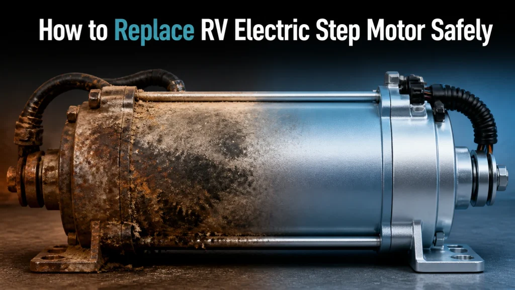 how to replace rv electric step motor