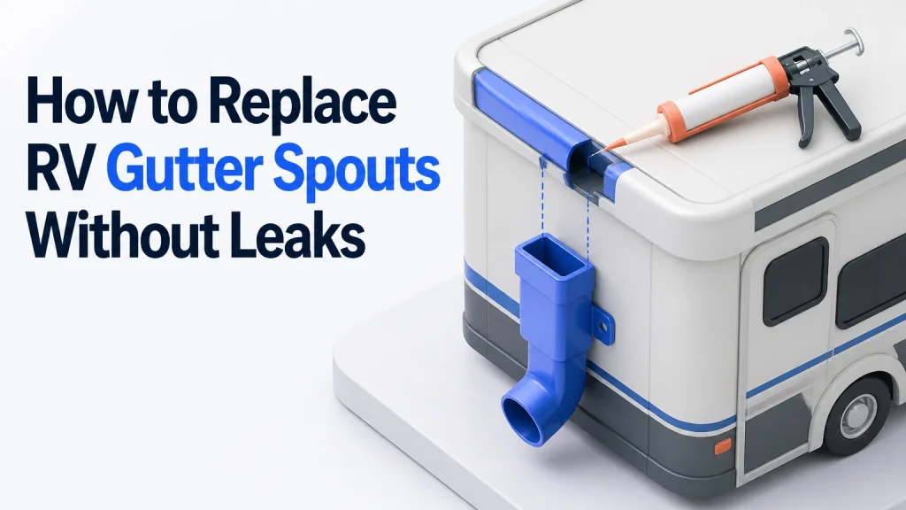how to replace rv gutter spouts