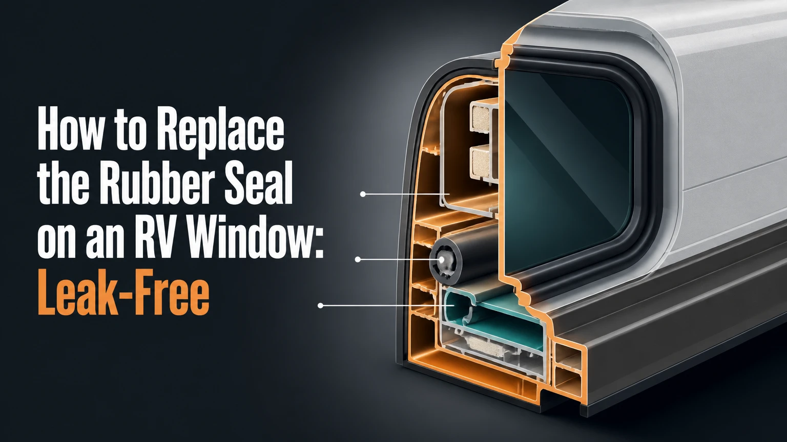 how to replace the rubber seal on an rv window