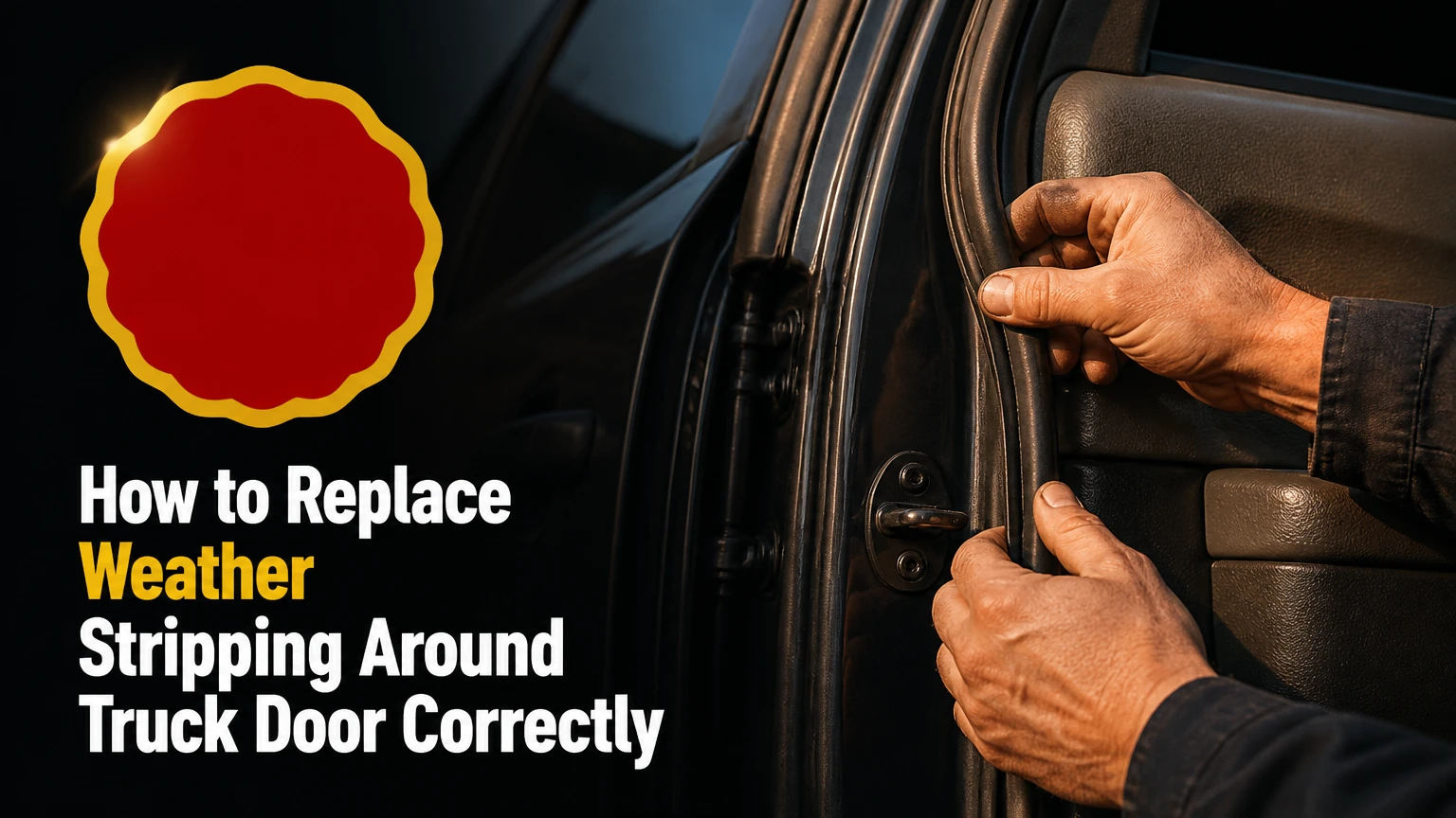 how to replace weather stripping around truck door