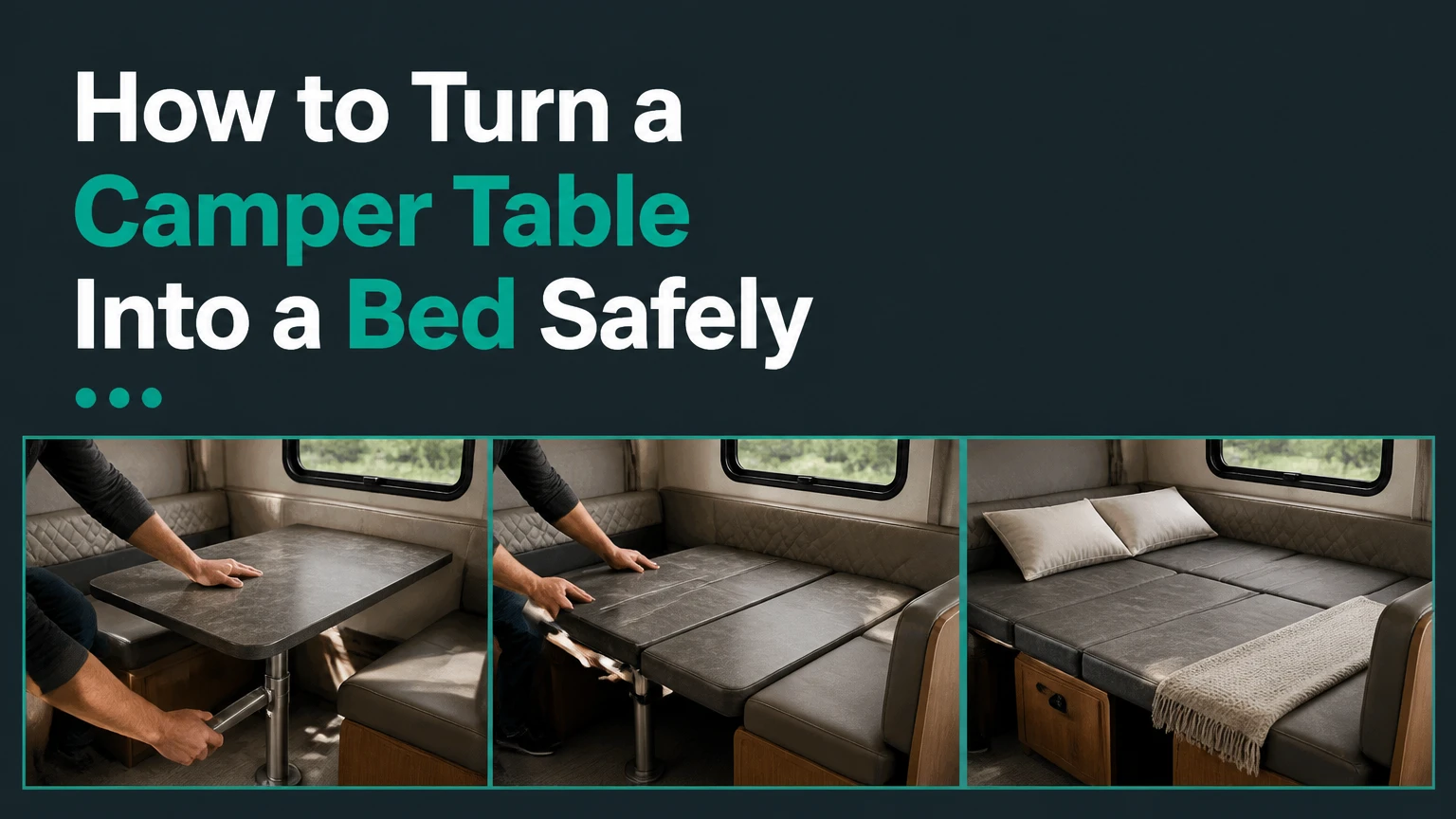 how to turn a camper table into a bed