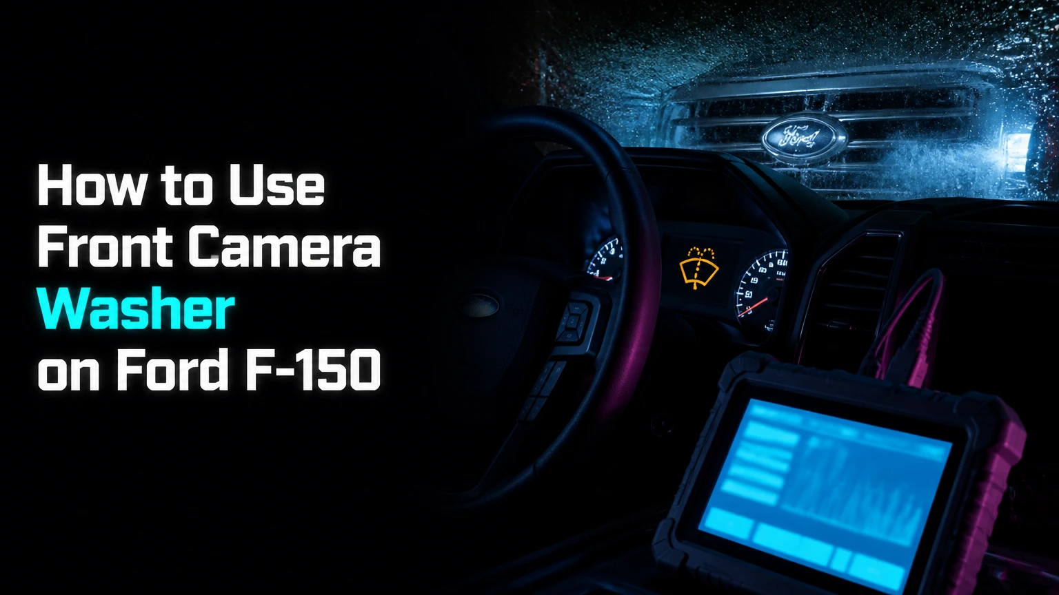 how to use front camera washer on ford f150