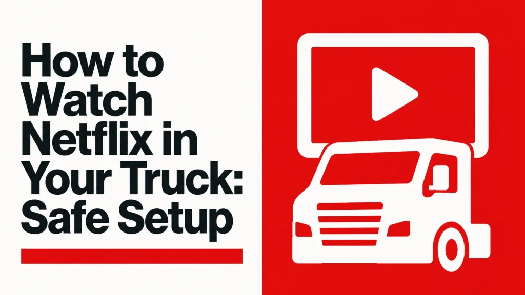 how to watch netflix in your truck