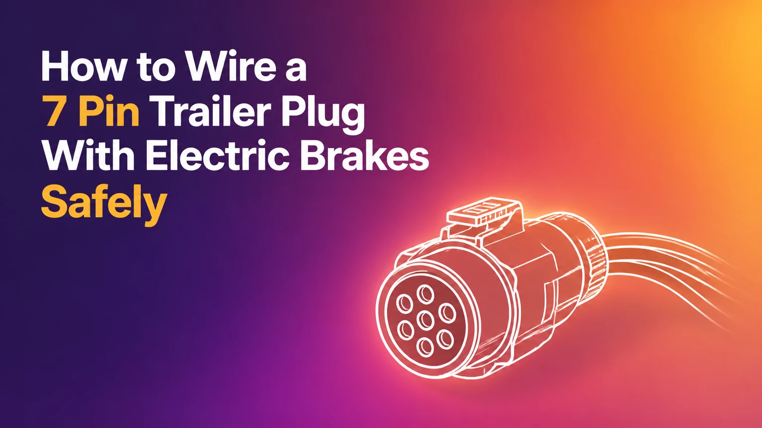 how to wire a 7 pin trailer plug with electric brakes