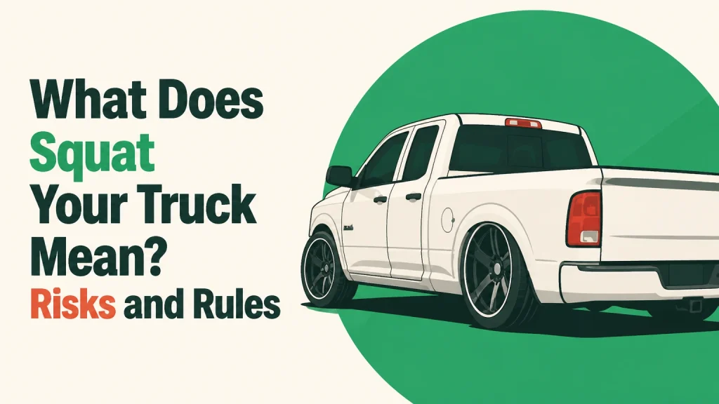 what does squat your truck mean