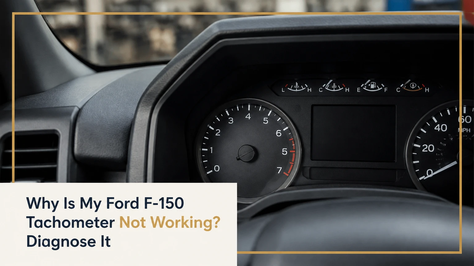 why is my ford f150 tachometer not working