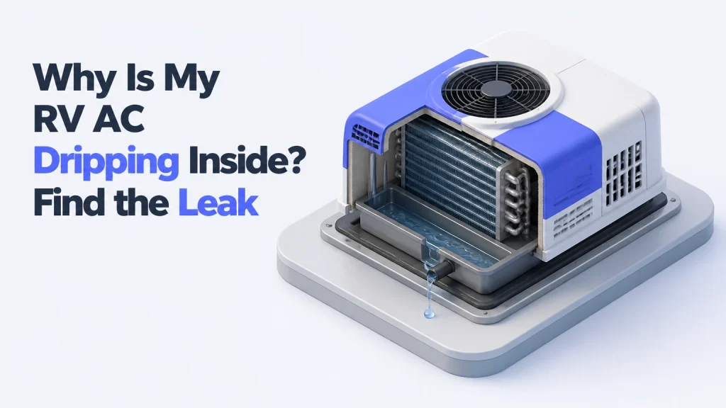 why is my rv ac dripping inside